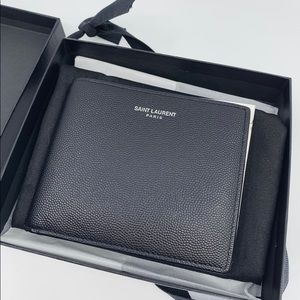 Saint Laurent Grain Leather Billfold Wallet